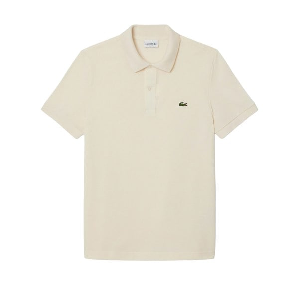 Lacoste Mens L.12.12 Pique Slim Polo Shirt - Cream