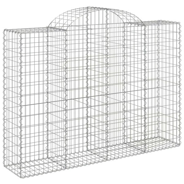 Berkfield Arched Gabion Baskets 3 pcs 200x50x140/160 cm Galvanised Iron