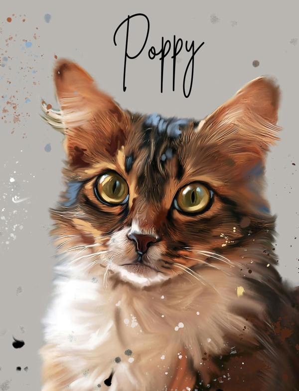 Custom Splatter Paint Dog Portrait