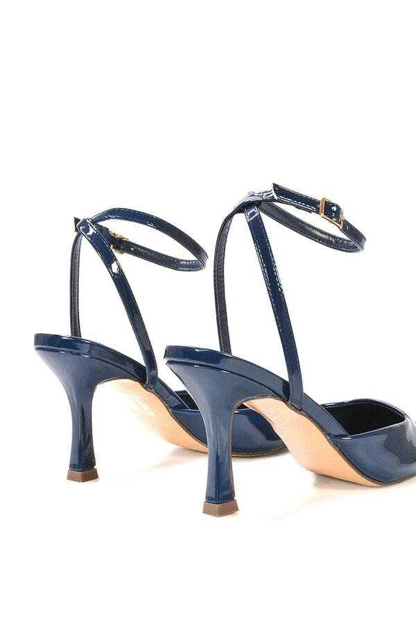 XY LONDON Pointed Toe Stiletto Heels With Ankle Strap