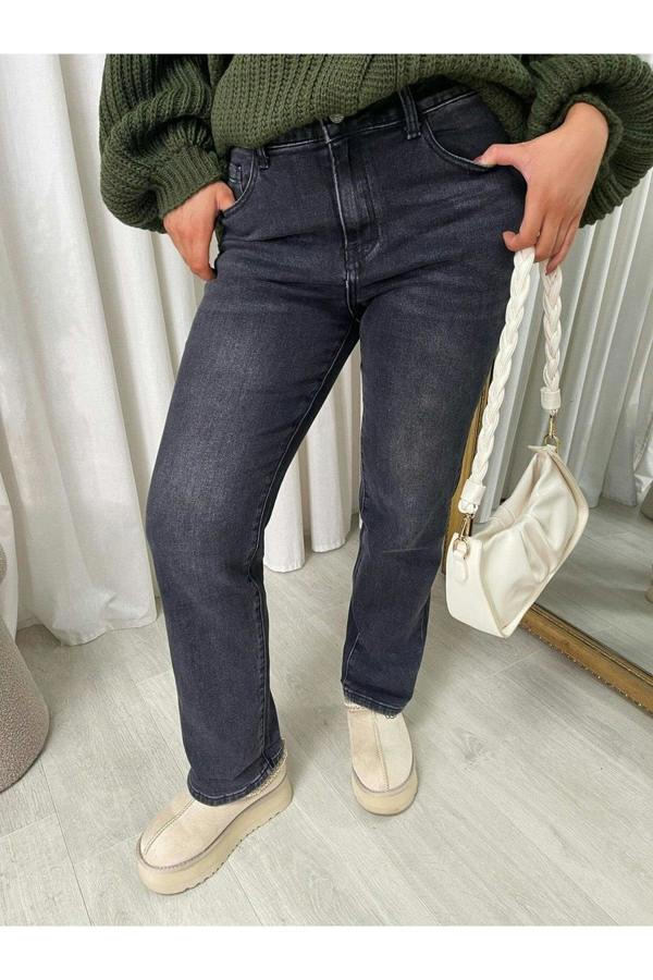 Kathryn Straight Leg High Waist Jeans - Black