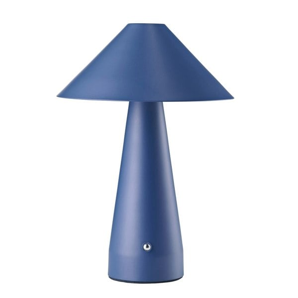 Matt Midnight Rechargeable Touch Dimmable Table Lamp with Matching Metal Shade Image 1