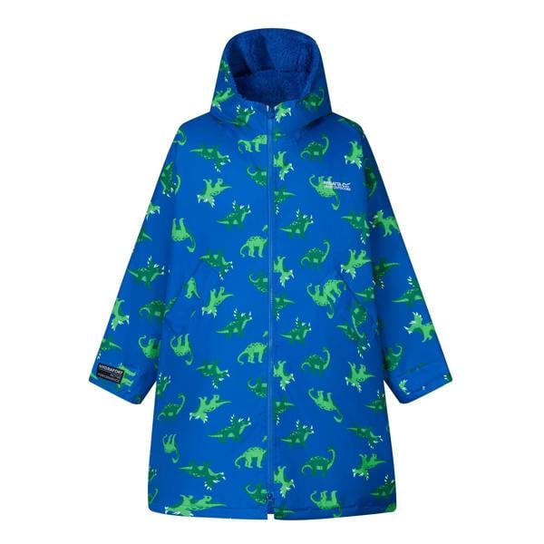 Regatta Childrens/Kids Dinosaur All-Over Print Changing Robe - Olympian Blue - 