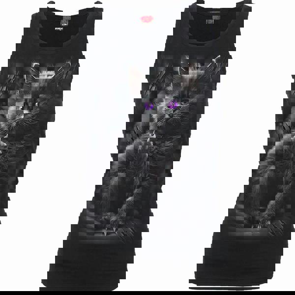 CATTITUDE - Razor Back Top Black