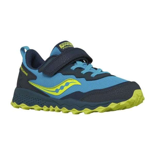 Saucony Childrens/Kids Peregrine 15 Running Trainers - Navy/Yellow - 