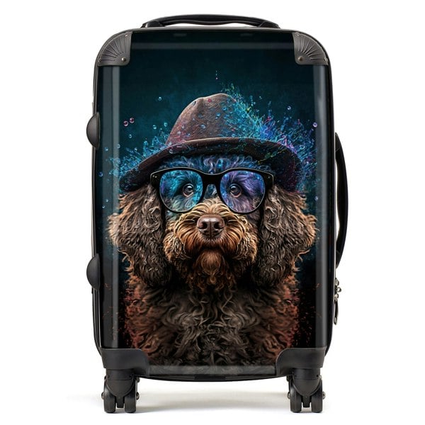 Warren Reed Labradoodle Dog Splashart Suitcase