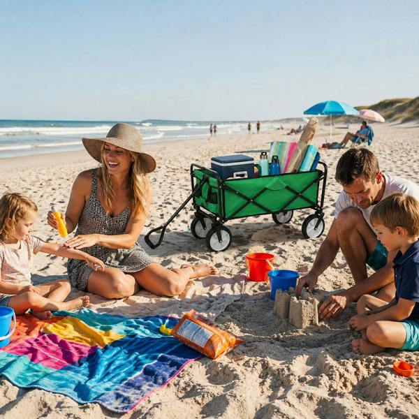 Monstershop All-Terrain Festival & Beach Drinks Trolley Green