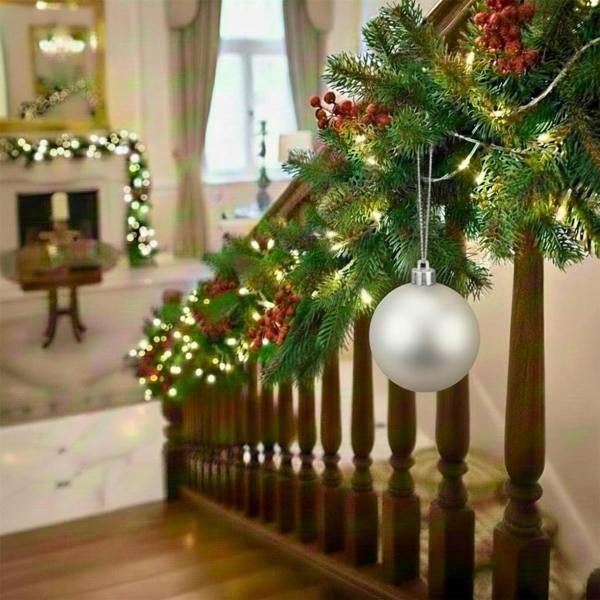 2cm Matte Silver Christmas Bauble for Elegant Tree and Home Festive Display image 8