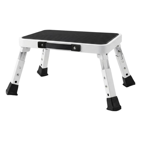 Levede Folding Step Stool Adjustable Aluminium Non Slip Portable Foot Stool