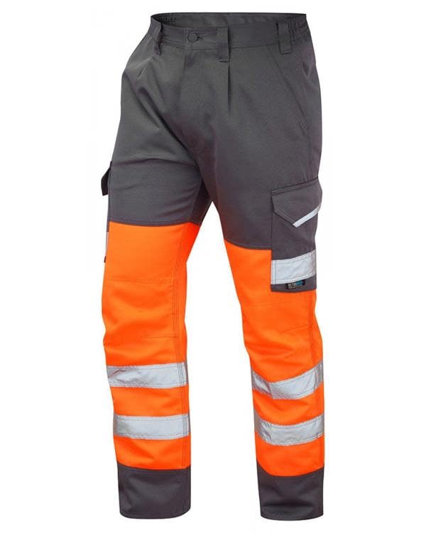 Bideford Orange Dual Colour Cargo Trouser Leo Workwear