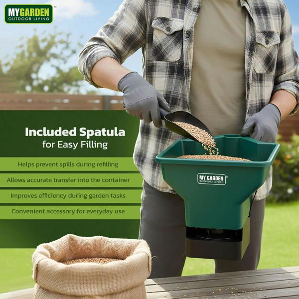 My Garden Outdoor Living My Garden Seed Spreader 3L with Spatula - Handheld Seed Dispenser - Durable & Lightweight Evenly Grass Seed Spreader