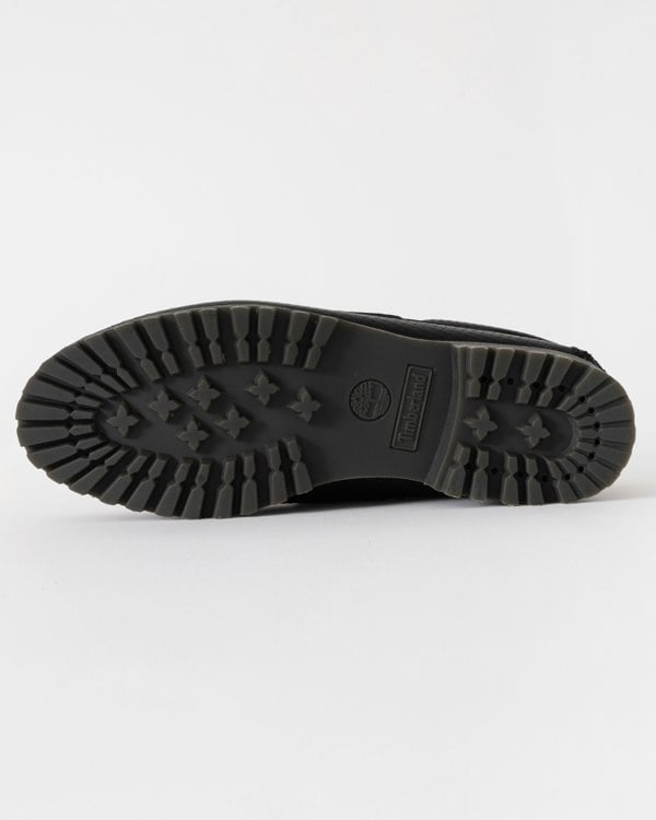 Timberland Mens Authentic Full Grain Leather Boat Shoe - Black/Dark Brown - CHO - Designer Mens Shoes