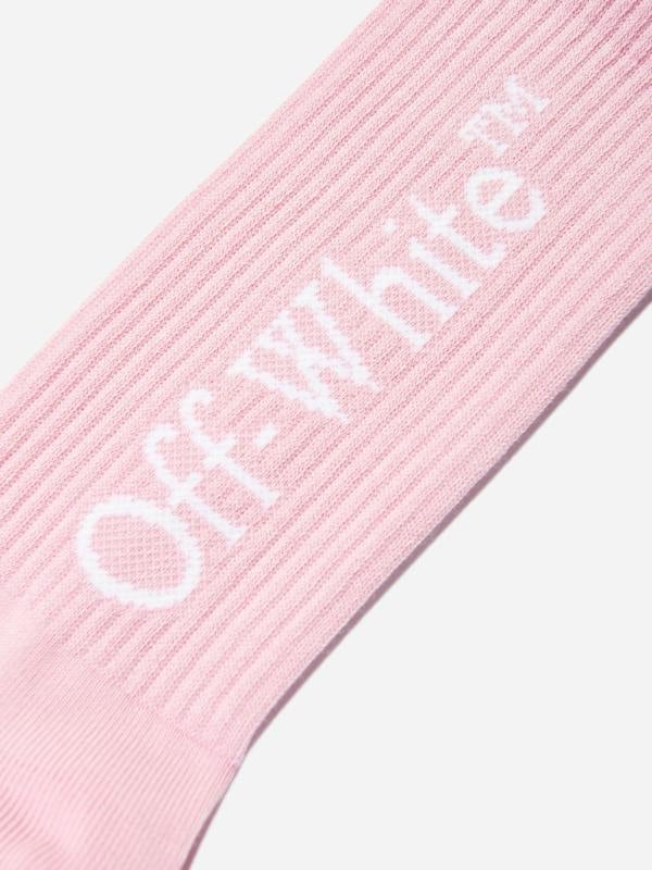 Off-White Girls Bookish Long Socks in Pink