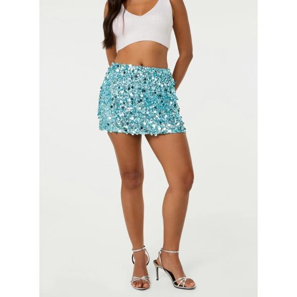 Pink Vanilla Sequin Mini Skirt