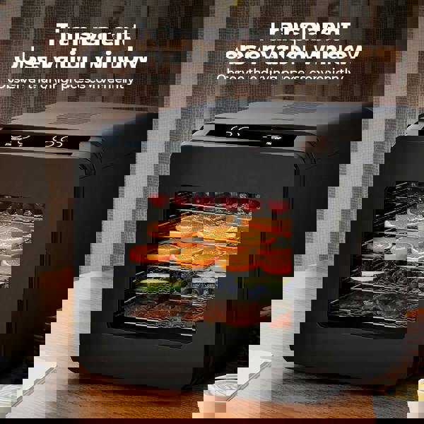 Spector Electric Food Dehydrator 6 Stainless Steel Trays Touch Control 72H Timer