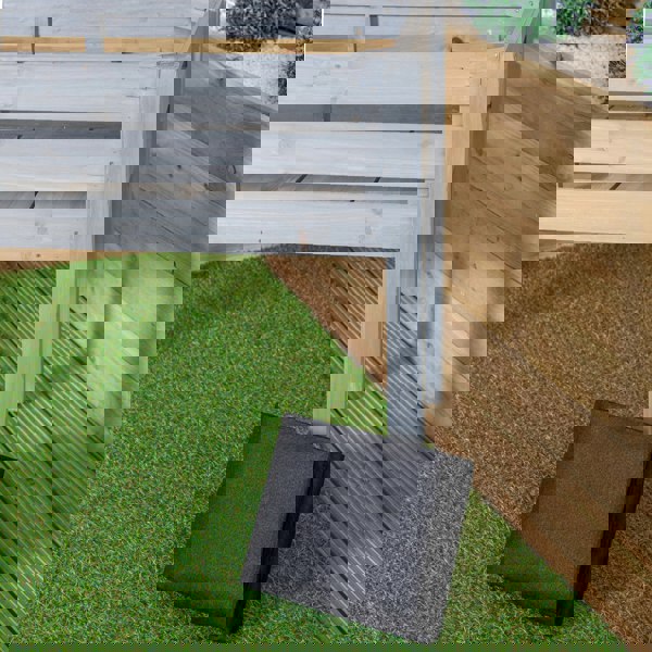 Samuel Alexander 75 x 123cm Samuel Alexander Large Raised Grey Wooden Garden Bed Planter with Slatted Base