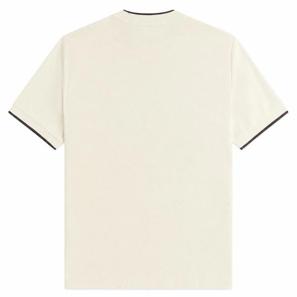 Fred Perry Pocket Detail Piqué T-Shirt Ecru
