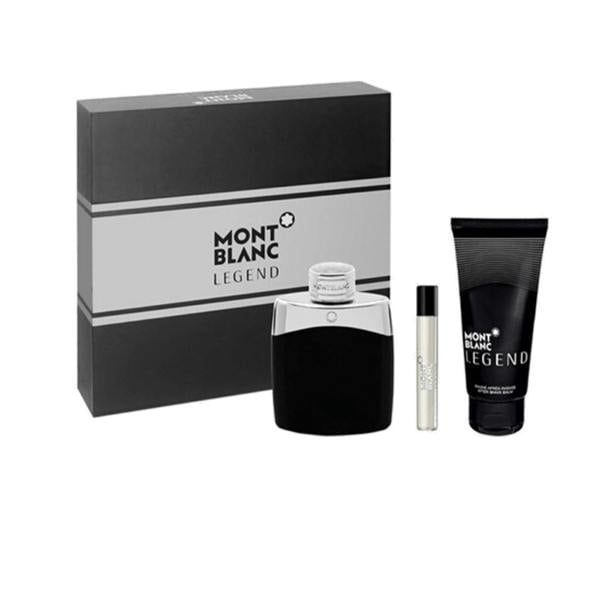 Montblanc Men's Aftershave Mont Blanc Legend Eau de Toilette Men's Aftershave Gift Set Spray (100ml) with 100ml Shower Gel + 7.5ml EDT
