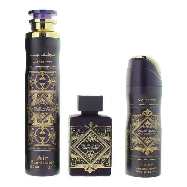 Lattafa Bade'e Al Oud Amethyst Eau de Parfum 100ml Gift Set
