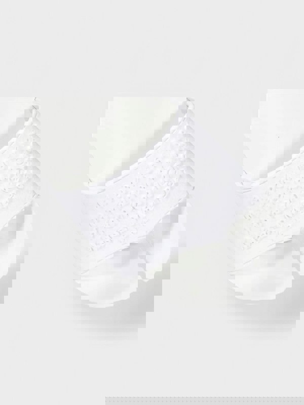 Maison Margiela Embossed Logo Tabi Sliders White - Supplied FashionMaison Margiela