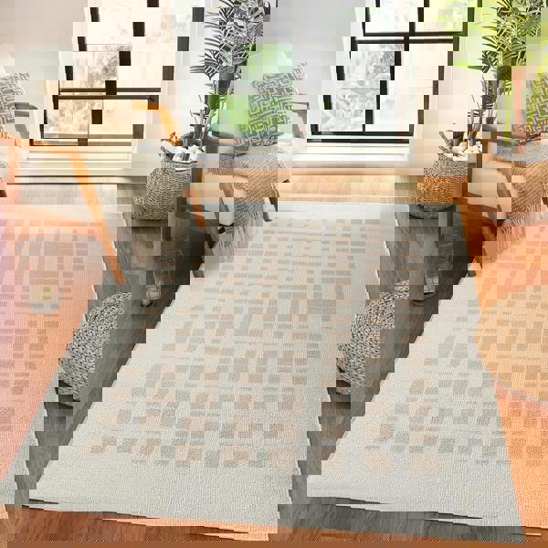 Livabliss Fossay Shag-Washable Beige Modern High Pile Rug