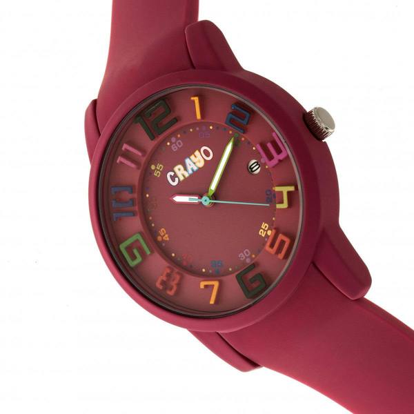 Crayo Festival Unisex Watch w/ Date - Fuchsia - CRACR2005