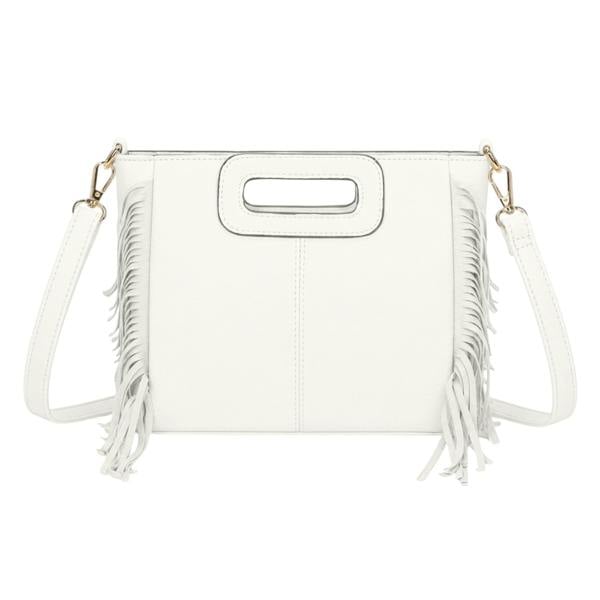 Kitise Bohemian Fringe Tassel Cutout Crossbody Shoulder Tote Bag