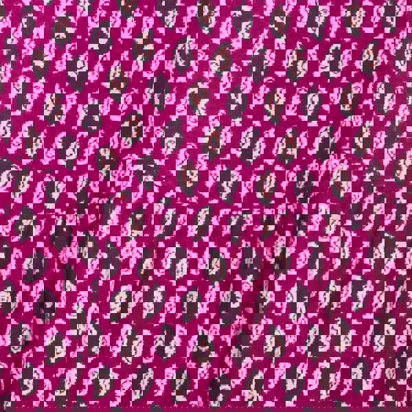 Pink | Printed Short Sleeve Tiered Smock Dress