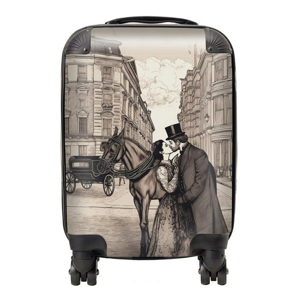 Warren Reed Victorian Lovers On A London Street Suitcase