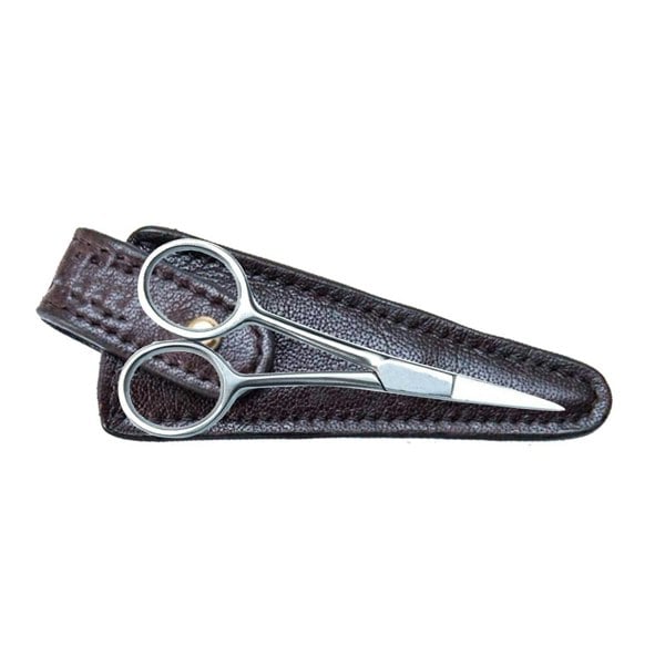Captain Fawcett's Grooming Scissors with Leather Pouch