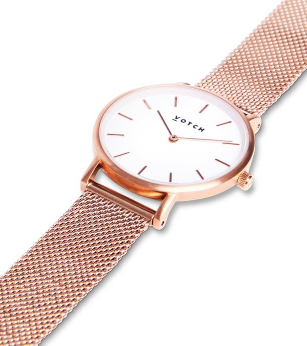 Votch Rose Gold & Rose Gold Watch | Mesh Petite