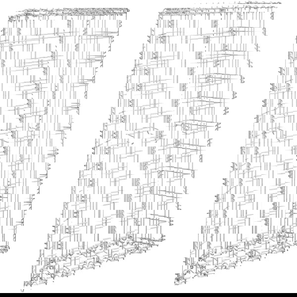 Berkfield Trapezium Gabion Raised Bed Galvanised Steel 100x20x100 cm