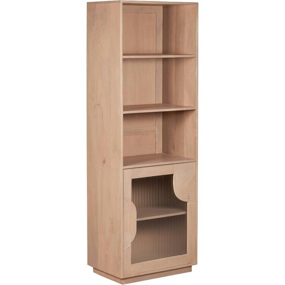 Wyld Haus New Mexico Natural Mango Wood Display Cabinet with Door