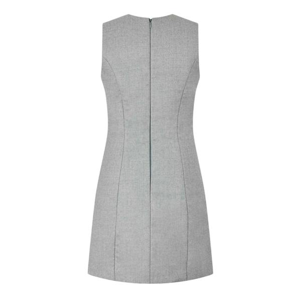 Off White Womens/Ladies Sheath Wool Sleeveless Mini Dress - Grey - 