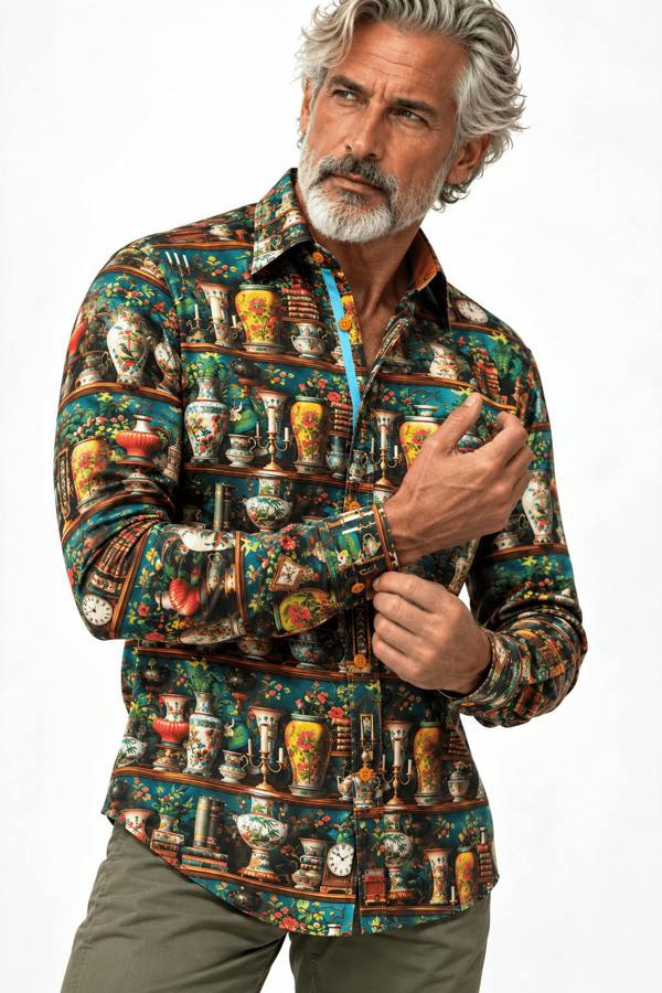 CL26133 Teal Antique - Claudio Lugli Shirts