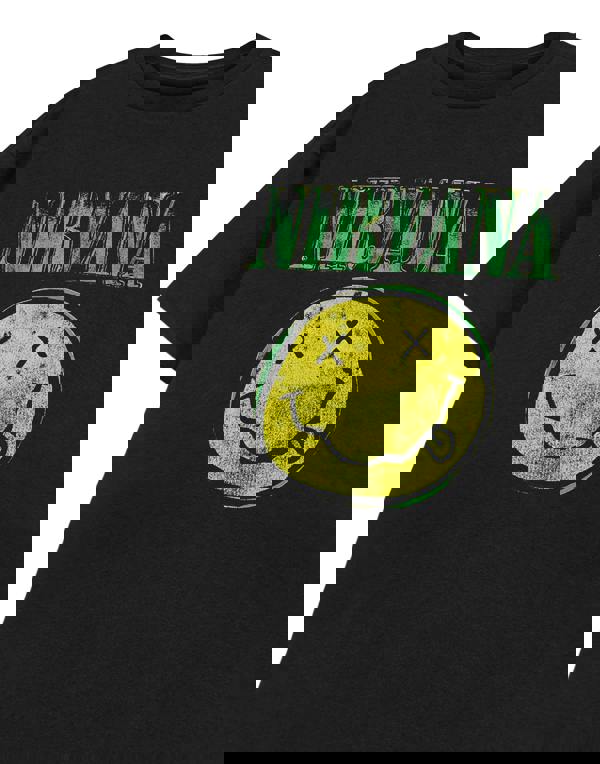 Nirvana Unisex Kids Black Yellow Logo Short Sleeved T-Shirt