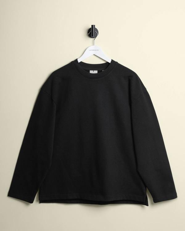Larsson & Co Praesto - Oversized Stepped Hem Sweatshirt
