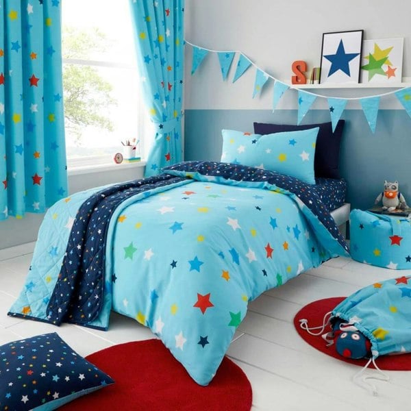 Multi Stars Bedding Kids Bedding - Happy Linen Company