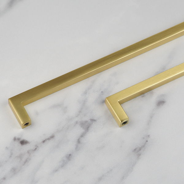 Handle & Home Satin Brass Square Handles
