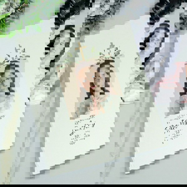 Personalised Memento Company Personalised Religious Cross Photo Upload Traditional Photo Album