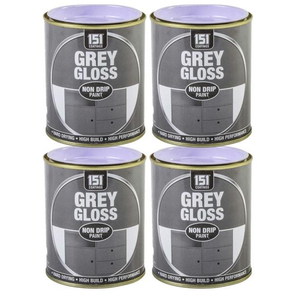 151 4X Grey Gloss Non-Drip Paint 300ml