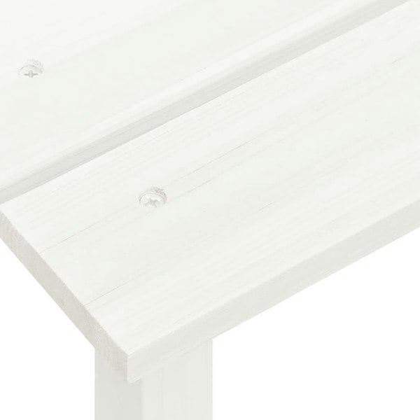 Berkfield Garden Adirondack Chair with Table Solid Fir Wood White
