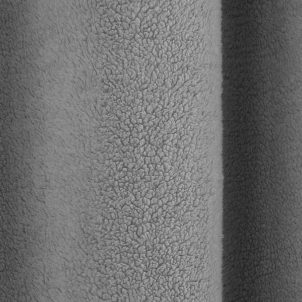 Smart Living Teddy Fleece Eyelet Curtain - Grey