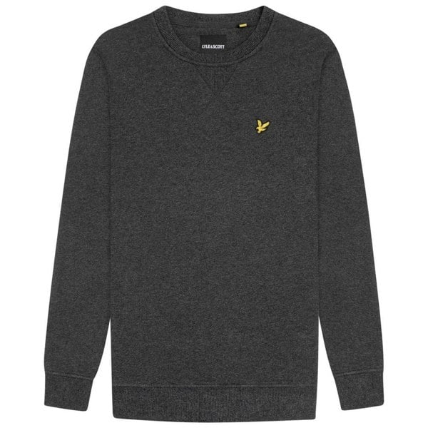 Lyle & Scott Branded Marl Pull-over Jumper - Charcoal