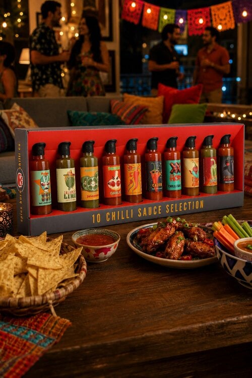 10 Hot Chilli Sauce Selection Tasting Gift Set