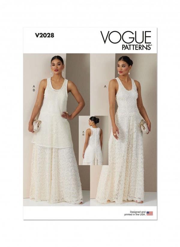 Vogue Sewing Pattern 2028, Dresses for Women, H5(6-8-10-12-14) - Intermediate