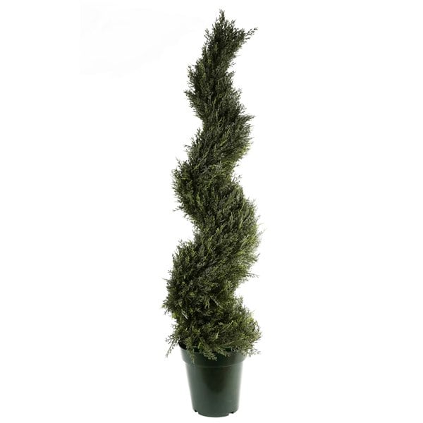 Leaf 120cm Pair of UV Resistant Cypress Spiral Tree - 1848 Leaves