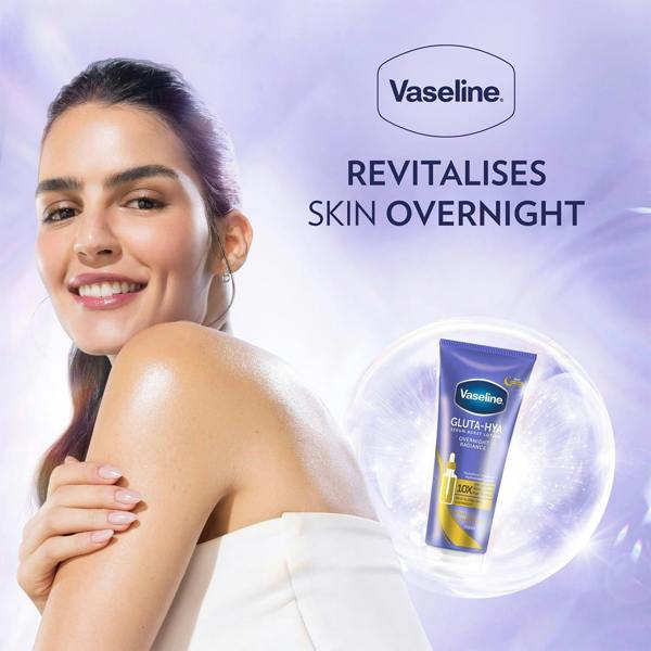 Vaseline Serum Burst Lotion Gluta-Hya Overnight Radiance 200ml, 3 Pack