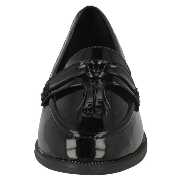Spot On Ladies Spot On Tassel Trim Loafers F80298