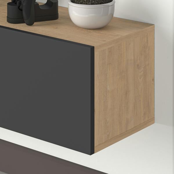 Decortie Francy Modern Wall Mounted TV Unit 55" Multimedia Centre 180cm